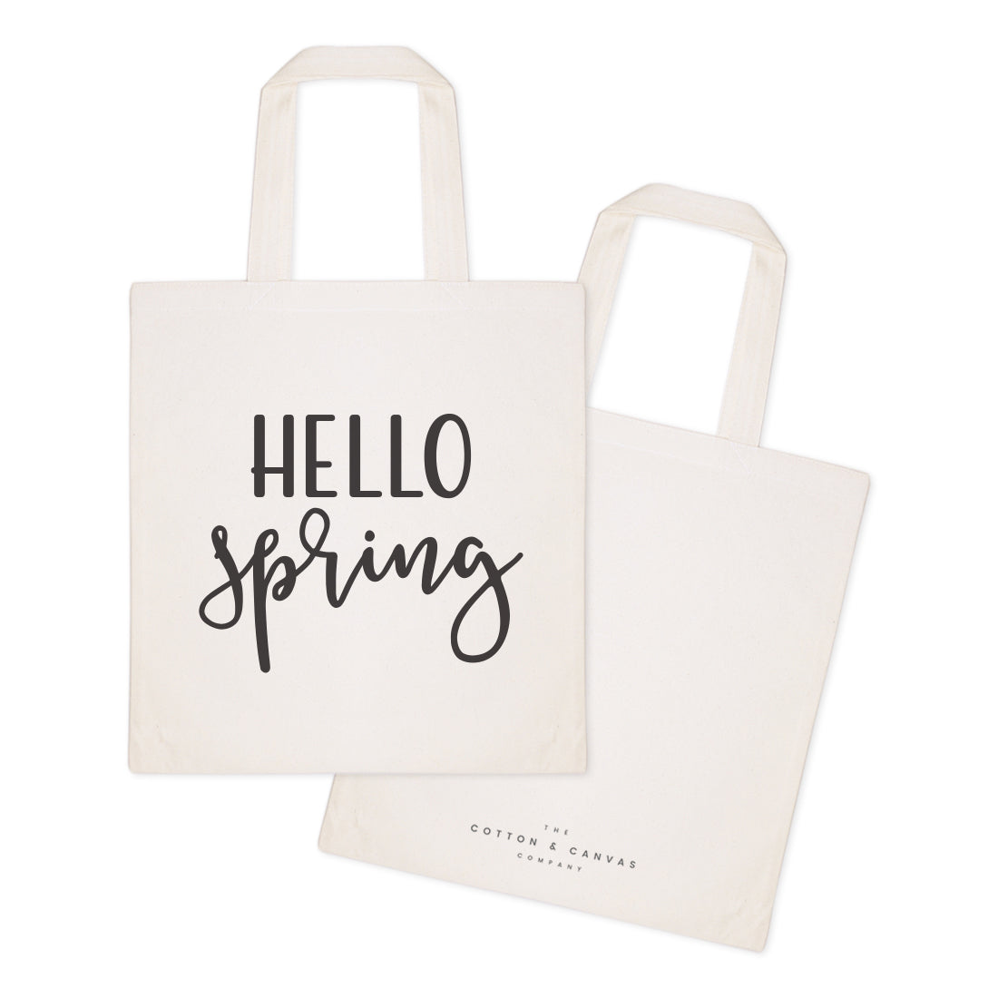 Hello Spring Cotton Canvas Tote Bag from The Cotton & Canvas Co.