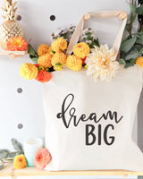 Dream Big Cotton Canvas Tote Bag from The Cotton & Canvas Co.