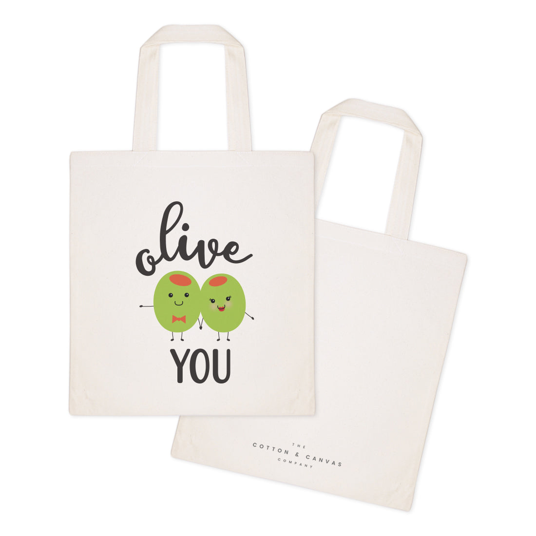 Olive You Cotton Canvas Tote Bag from The Cotton & Canvas Co.