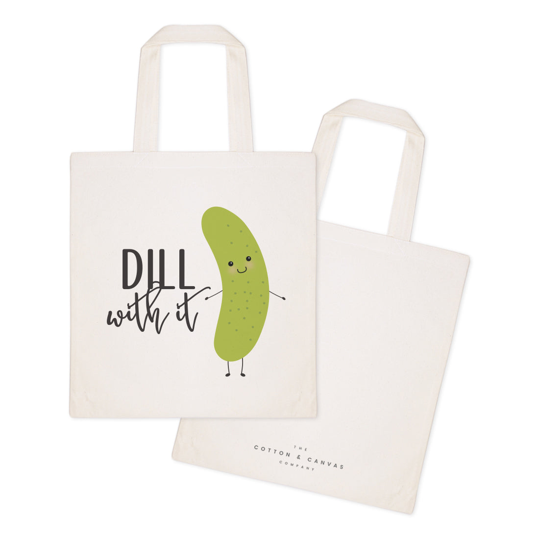 Dill With It Cotton Canvas Tote Bag from The Cotton & Canvas Co.
