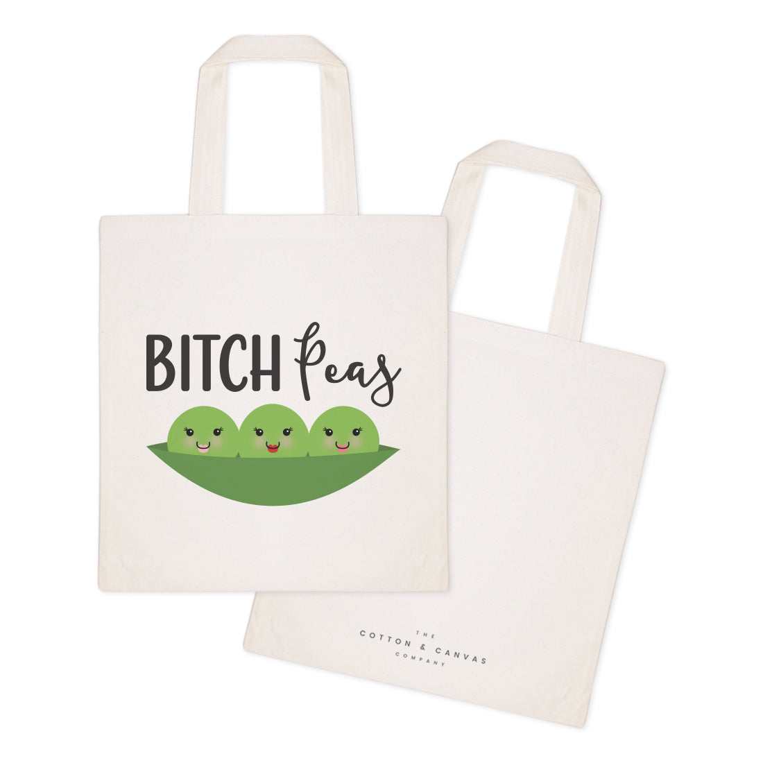 Bitch Peas Cotton Canvas Tote Bag from The Cotton & Canvas Co.