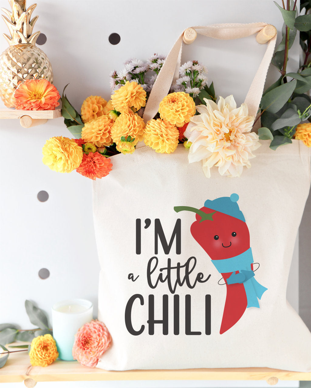 I'm A Little Chili Cotton Canvas Tote Bag from The Cotton & Canvas Co.