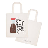I'm Soy Into You Cotton Canvas Tote Bag from The Cotton & Canvas Co.