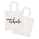 Inhale and Exhale Cotton Canvas Tote Bag from The Cotton & Canvas Co.