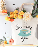 Chai Love You Cotton Canvas Tote Bag from The Cotton & Canvas Co.