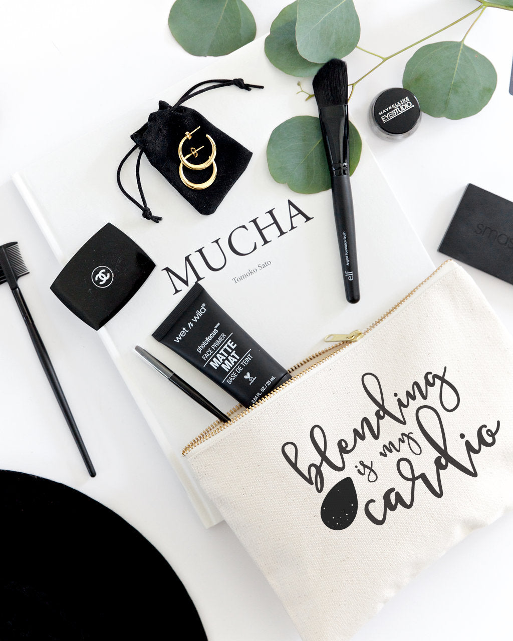 Blending is My Cardio Cotton Canvas Cosmetic Bag from The Cotton & Canvas Co.