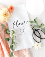 Milk, Flour, Sugar, Eggs Kitchen Tea Towel, 4-Pack
