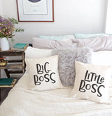 Big Boss and Little Boss Cotton Canvas Pillow Covers, 2-Pack from The Cotton & Canvas Co.