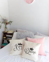 King and Queen Tonight Pillow Covers, 2-Pack from The Cotton & Canvas Co.