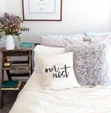 Our Nest Pillow Cover from The Cotton & Canvas Co.