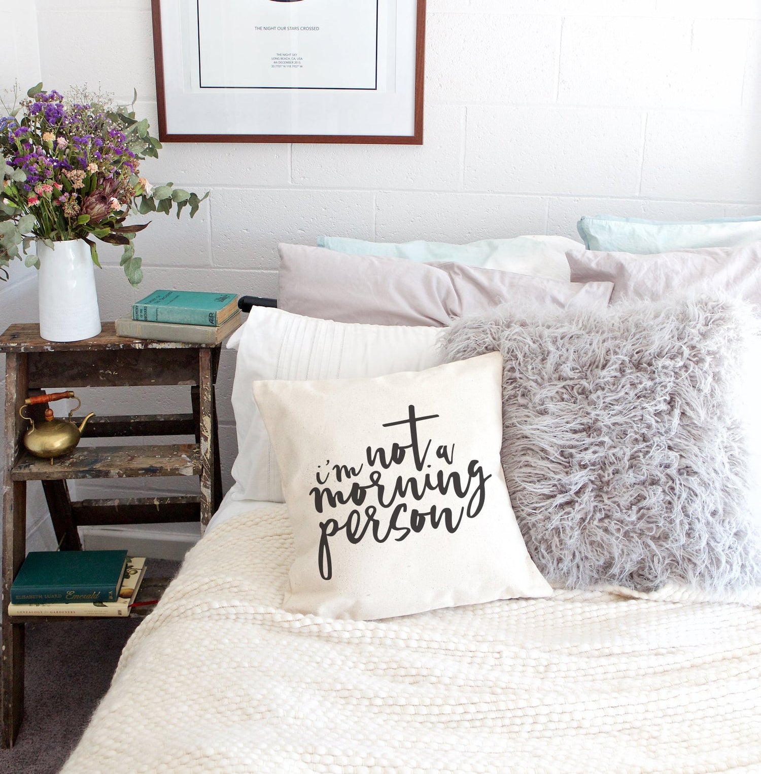 I'm Not a Morning Person Pillow Covers from The Cotton & Canvas Co.