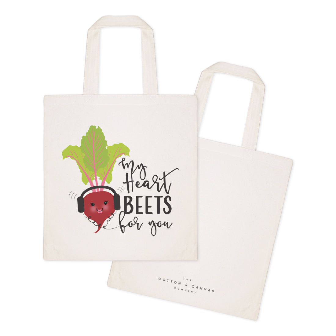 My Heart Beets for You Cotton Canvas Tote Bag from The Cotton & Canvas Co.