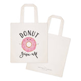 Donut Give Up Cotton Canvas Tote Bag from The Cotton & Canvas Co.