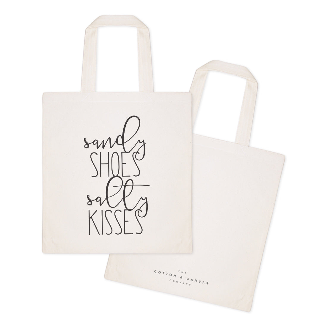 Sandy Shoes and Salty Kisses Cotton Canvas Tote Bag from The Cotton & Canvas Co.