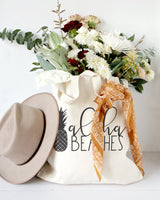 Aloha Beaches Cotton Canvas Tote Bag from The Cotton & Canvas Co.