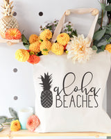Aloha Beaches Cotton Canvas Tote Bag from The Cotton & Canvas Co.