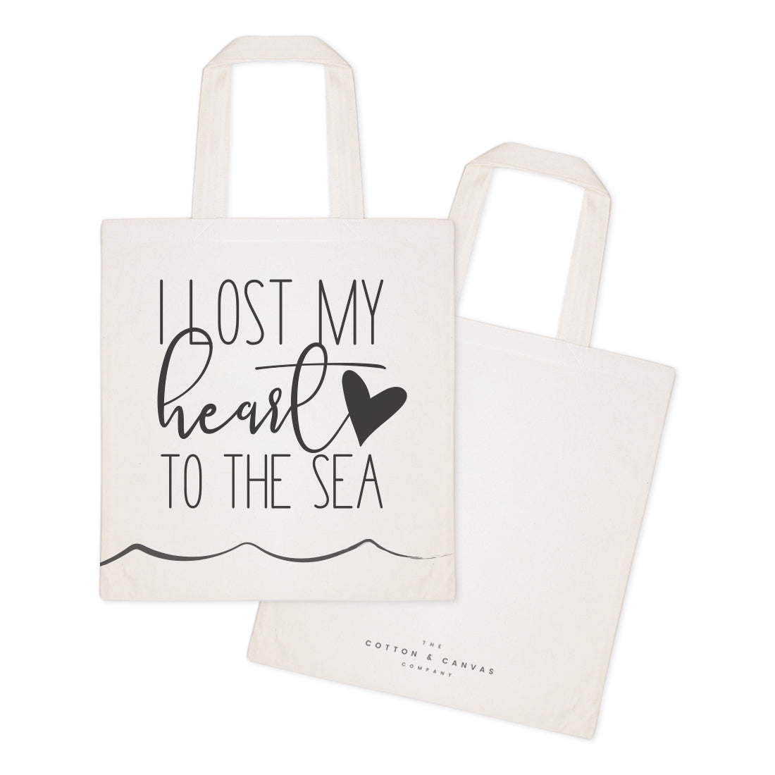 I Lost My Heart to the Sea Cotton Canvas Tote Bag from The Cotton & Canvas Co.