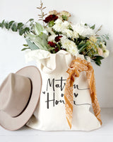 Matron of Honor Wedding Cotton Canvas Tote Bag from The Cotton & Canvas Co.