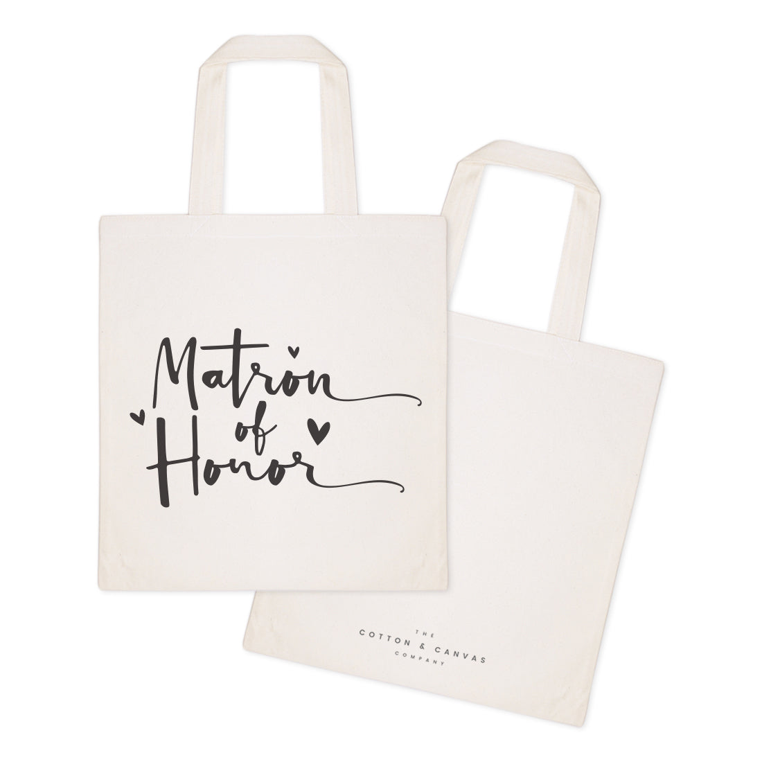 Matron of Honor Wedding Cotton Canvas Tote Bag from The Cotton & Canvas Co.