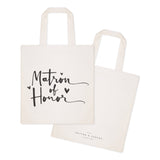 Matron of Honor Wedding Cotton Canvas Tote Bag from The Cotton & Canvas Co.