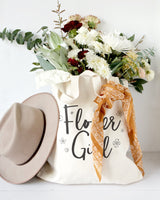 Flower Girl Wedding Cotton Canvas Tote Bag from The Cotton & Canvas Co.