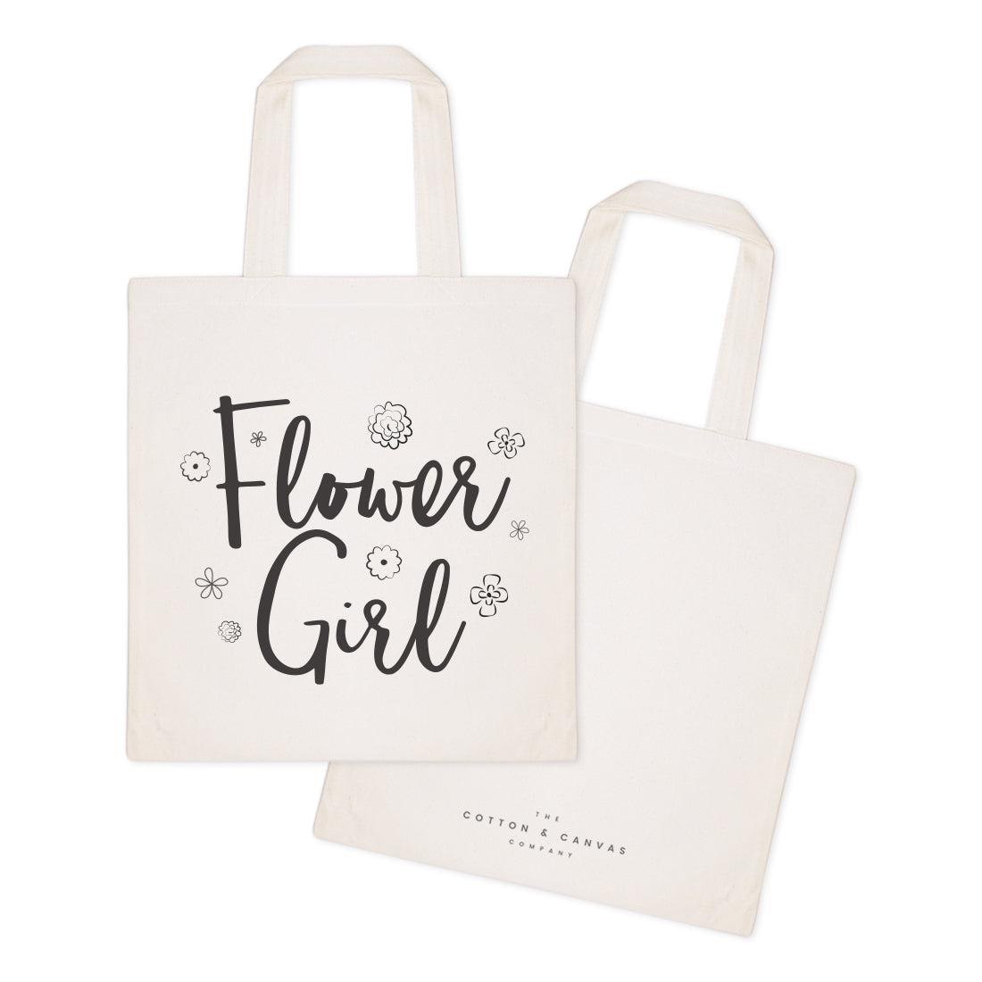 Flower Girl Wedding Cotton Canvas Tote Bag from The Cotton & Canvas Co.