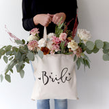 Bride Wedding Cotton Canvas Tote Bag from The Cotton & Canvas Co.
