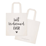 Best Bridesmaid Ever Wedding Cotton Canvas Tote Bag from The Cotton & Canvas Co.