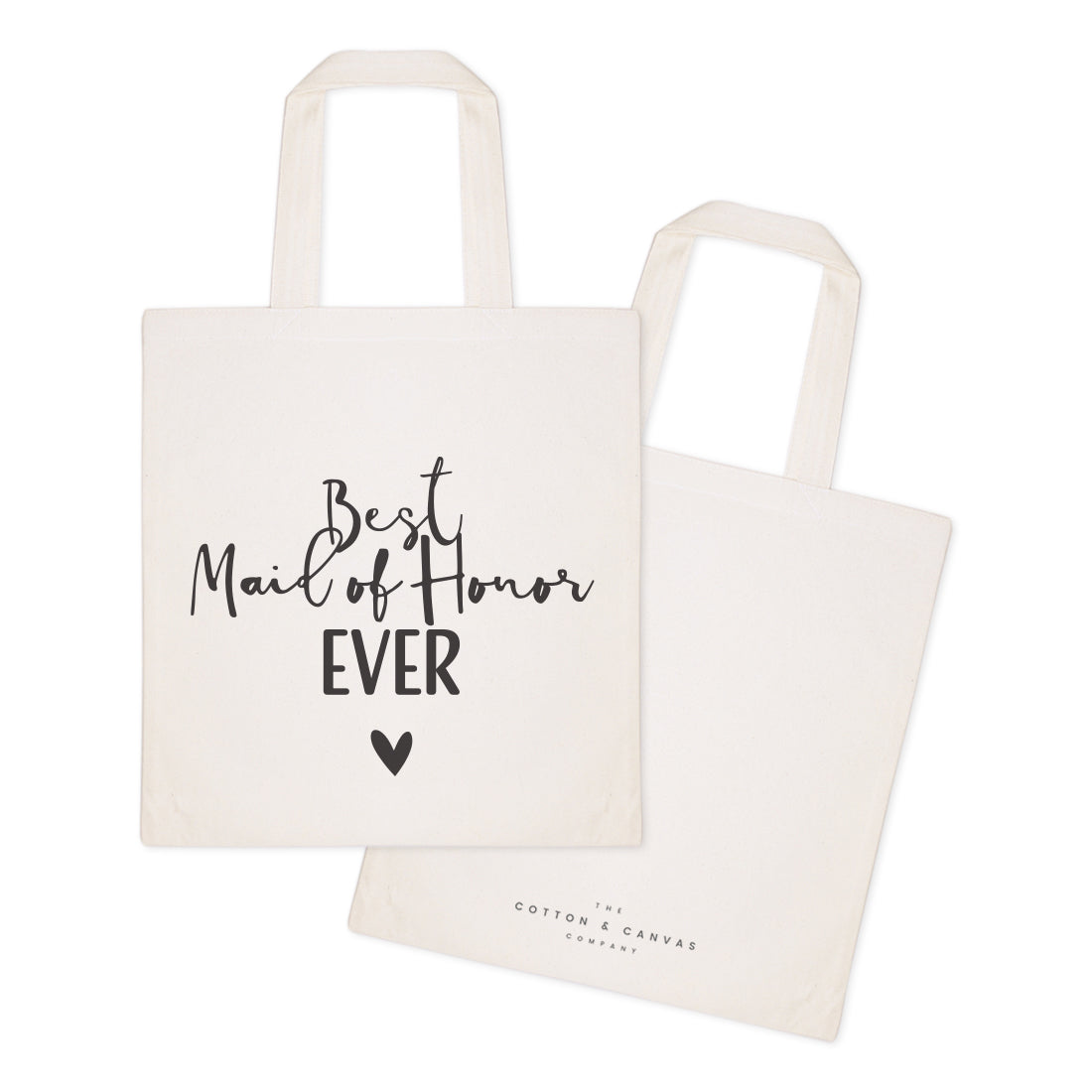 Best Maid of Honor Ever Wedding Cotton Canvas Tote Bag from The Cotton & Canvas Co.