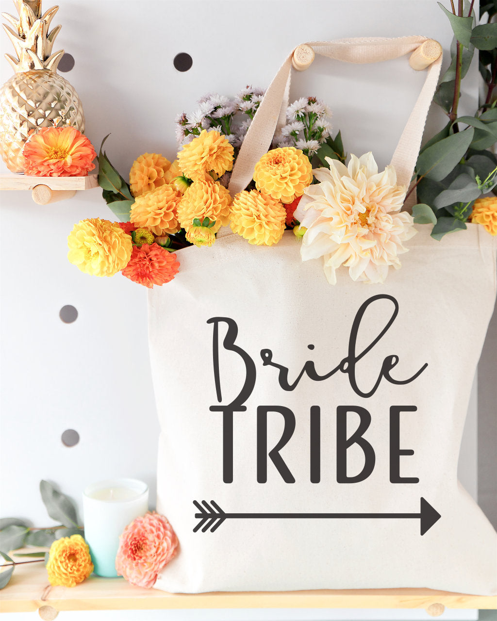 Bride Tribe Wedding Cotton Canvas Tote Bag from The Cotton & Canvas Co.
