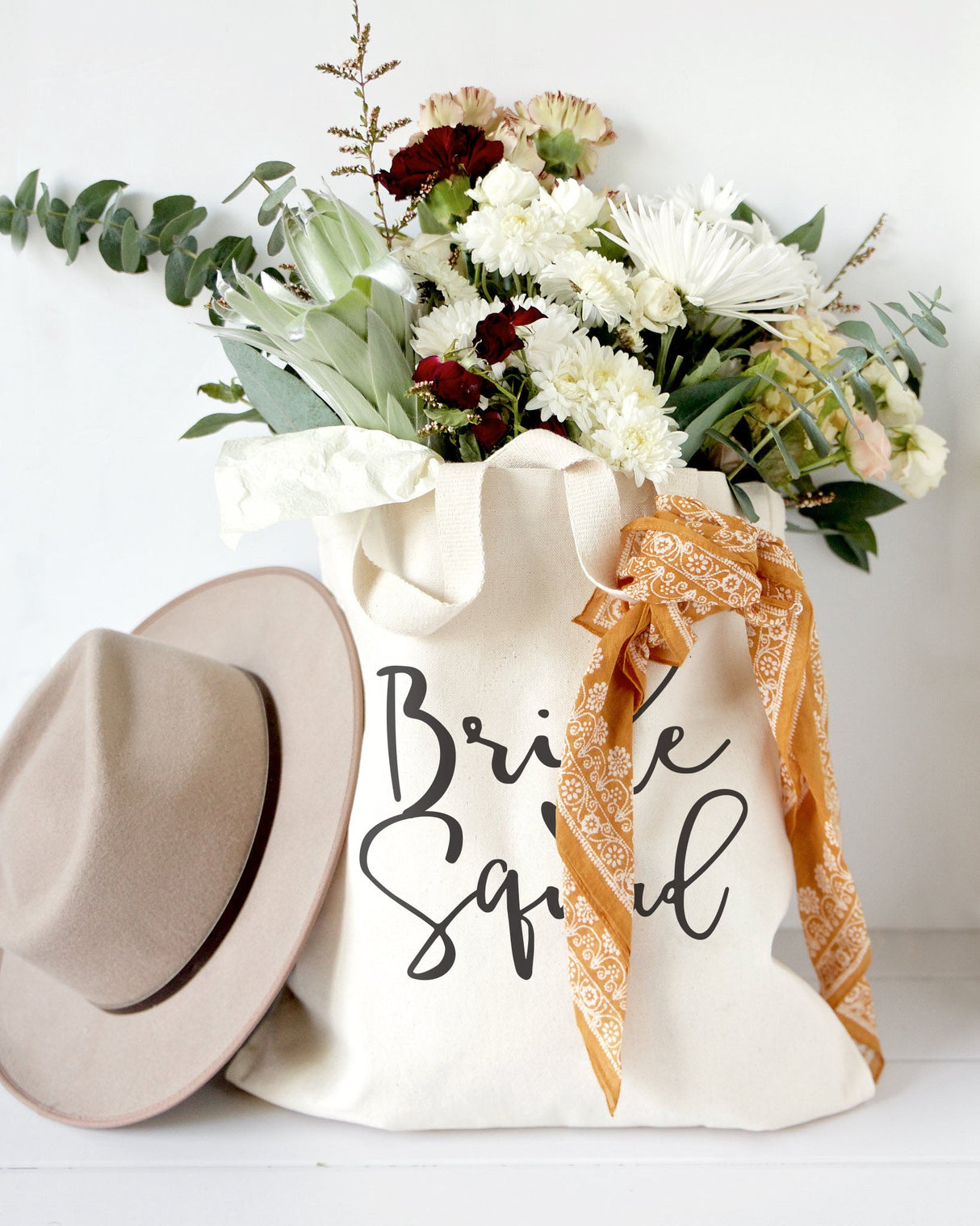 Bride Squad Wedding Cotton Canvas Tote Bag from The Cotton & Canvas Co.