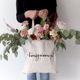 Honeymoonin' Wedding Cotton Canvas Tote Bag from The Cotton & Canvas Co.