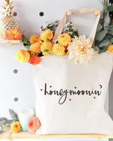 Honeymoonin' Wedding Cotton Canvas Tote Bag from The Cotton & Canvas Co.
