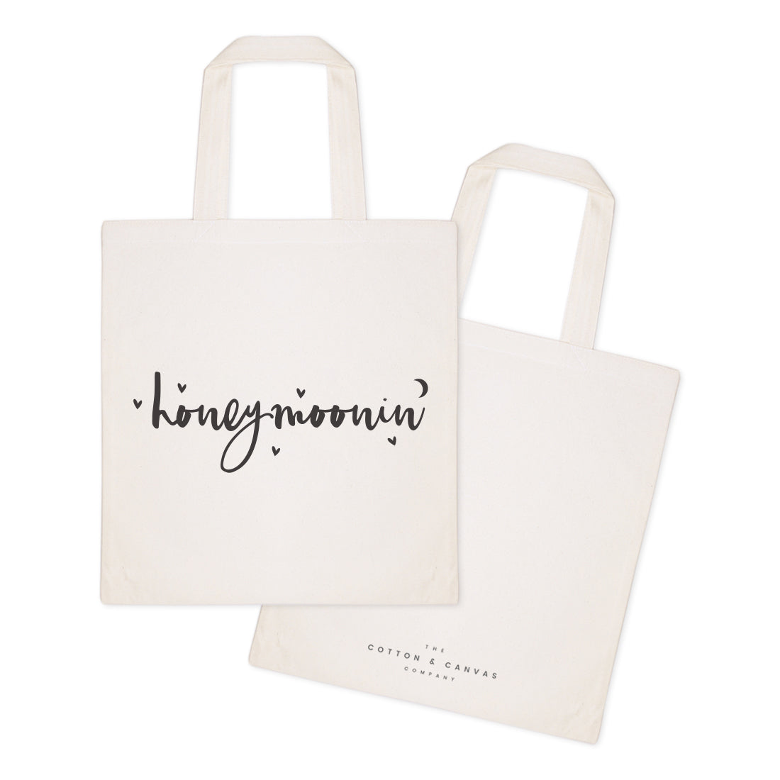 Honeymoonin' Wedding Cotton Canvas Tote Bag from The Cotton & Canvas Co.