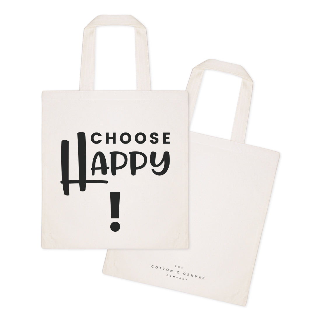 Choose Happy Cotton Canvas Tote Bag from The Cotton & Canvas Co.