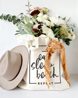Eat, Sleep, Beach, Repeat Cotton Canvas Tote Bag from The Cotton & Canvas Co.