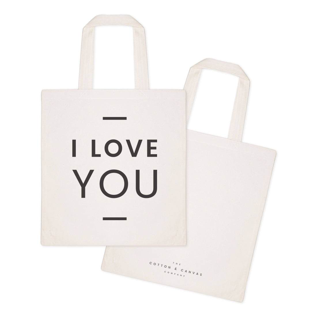 I Love You Cotton Canvas Tote Bag from The Cotton & Canvas Co.