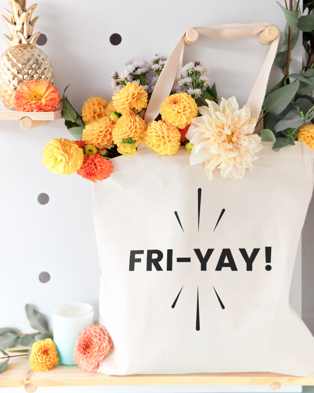 Friyay Weekend Cotton Canvas Tote Bag from The Cotton & Canvas Co.