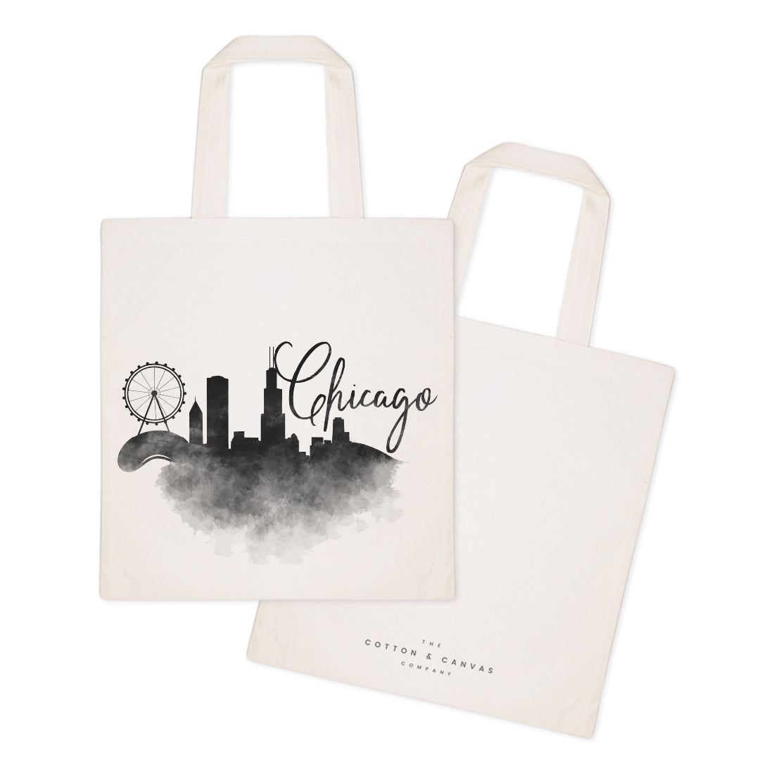 Chicago Cityscape Cotton Canvas Tote Bag from The Cotton & Canvas Co.