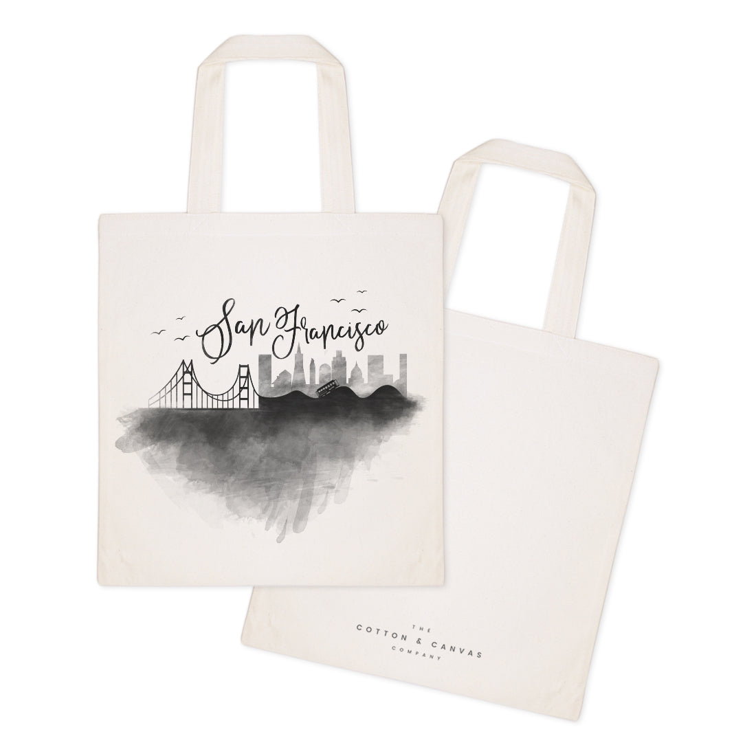 San Francisco Cityscape Cotton Canvas Tote Bag from The Cotton & Canvas Co.