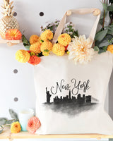 New York Cityscape Cotton Canvas Tote Bag from The Cotton & Canvas Co.