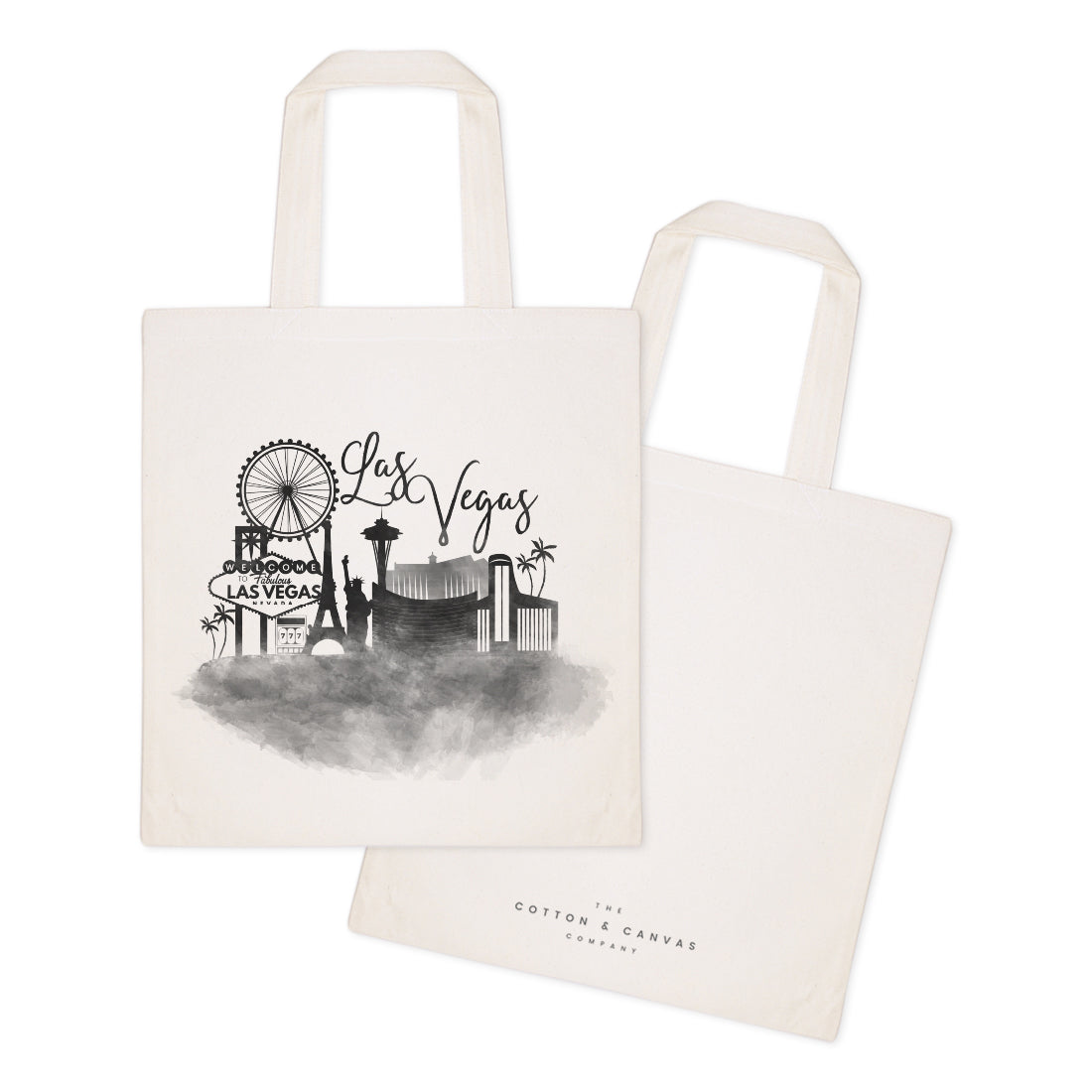 Las Vegas Cityscape Cotton Canvas Tote Bag from The Cotton & Canvas Co.