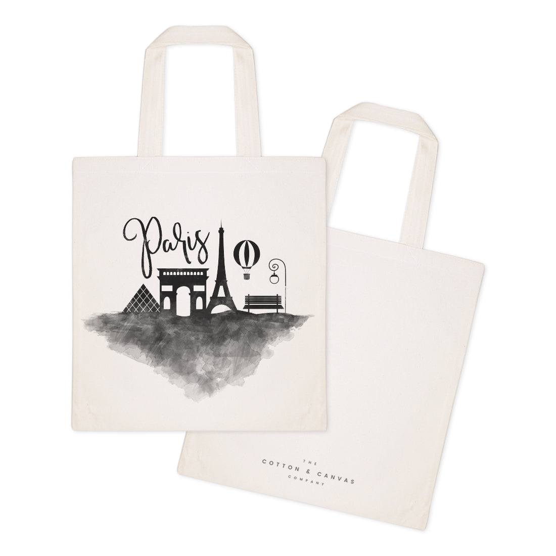 Paris Cityscape Cotton Canvas Tote Bag from The Cotton & Canvas Co.