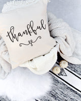 Thankful Pillow Cover from The Cotton & Canvas Co.
