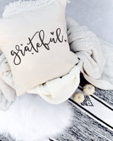 Grateful Throw Pillow Cover from The Cotton & Canvas Co.