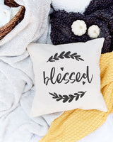 Blessed Cotton Canvas Pillow Cover from The Cotton & Canvas Co.