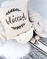 Blessed Cotton Canvas Pillow Cover from The Cotton & Canvas Co.