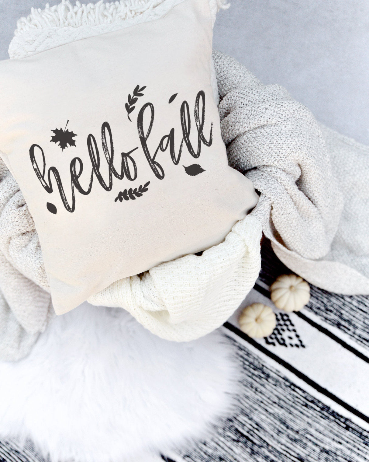 Hello Fall Pillow Cover from The Cotton & Canvas Co.