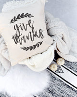 Give Thanks Pillow Cover from The Cotton & Canvas Co.