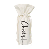 Cheers! Cotton Canvas Wine Bag from The Cotton & Canvas Co.